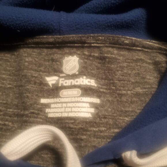 Toronto Maple Leafs Size M Fanatics Charcoal Space-Dye Pullover Hoodie NHL FLAW - Picture 5 of 7